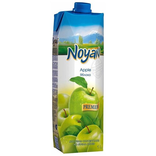 Соки и нектары Сок Noyan Яблоко с мякотью, без сахара, 1 л
