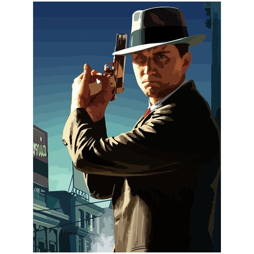 Картина по номерам на холсте L.A. Noire - 1 30X40