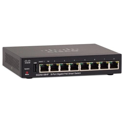 Cisco SG250-08HP-K9-EU Коммутатор Cisco SG250-08HP 8-Port Gi