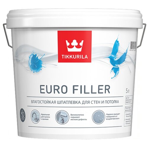   Яндекс Маркет Шпатлевка Tikkurila Euro Filler, белый, 5 кг