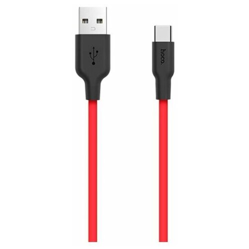 Кабель Hoco X21 Silicone USB - USB Type-C, 1 м, белый/черный