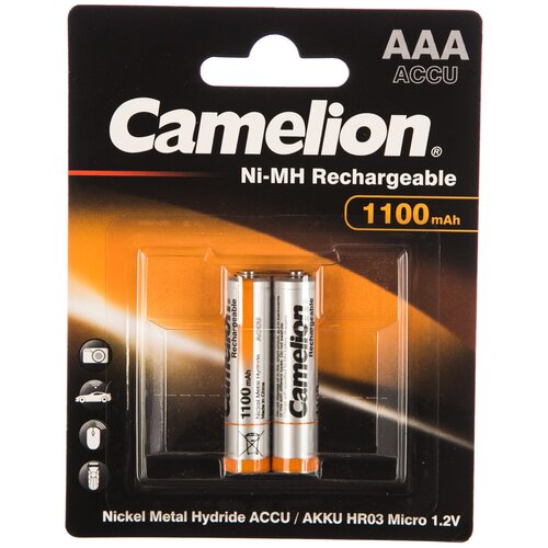 Батарейка AAA-1100mAh аккумулятор Camelion Ah Ni-Mh BL-2 1.2