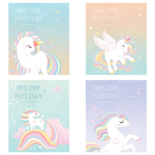 Тетрадь 48л., А5, клетка ArtSpace Рисунки. Unicorn mystery