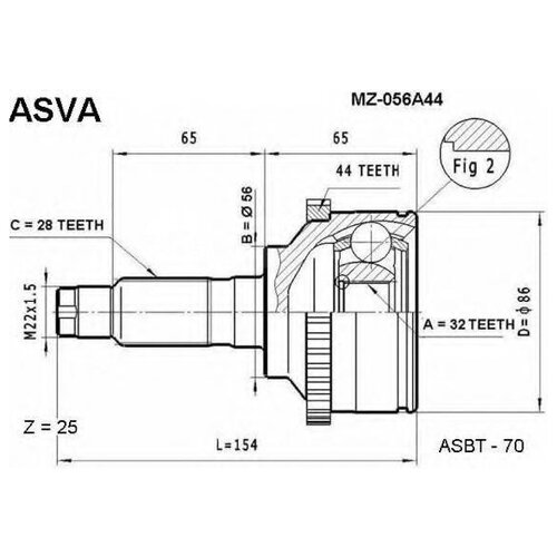 Наружный ШРУС ASVA