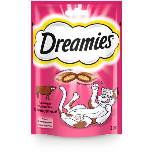 Лакомство для кошек  Dreamies Лакомство для кошек Dreamies подушечки, 30 г