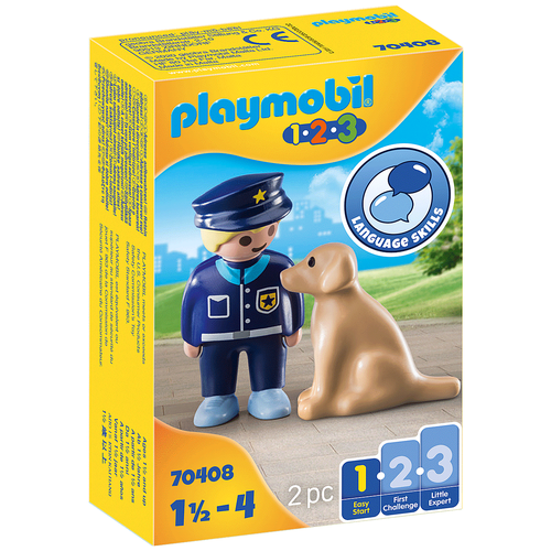 Игрушки PLAYMOBIL PM70408 Полицейский с собакой