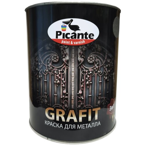 Краска акриловая Picante GRAFIT для металла влагостойкая мат