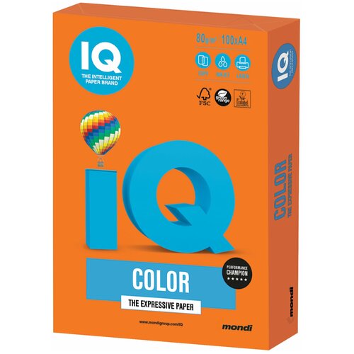 IQ Color A4 80 г/м², 100 л, оранжевый