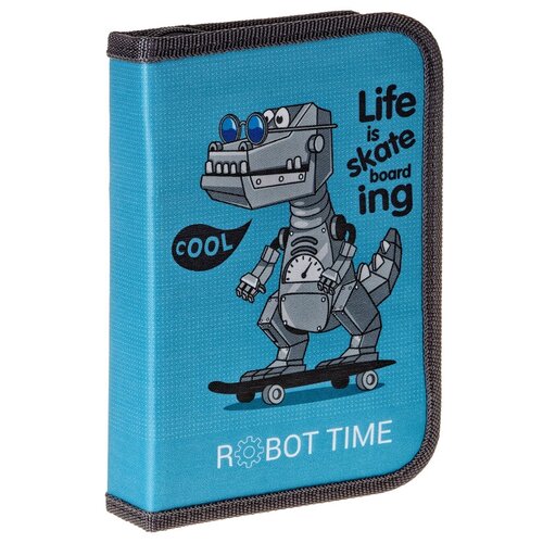 ArtSpace Пенал Robot time (ПТ1_29083), синий/серый