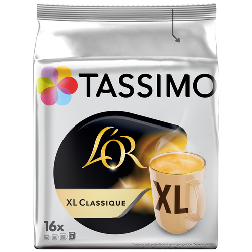 Капсулы для кофемашин Кофе в капсулах Tassimo L’or Xl Classique, 16 порций, 16 кап