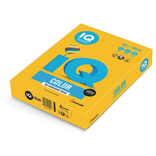 Бумага и пленка Бумага IQ Color A4 80 г/м² 500 лист., солнечно-желтый SY40