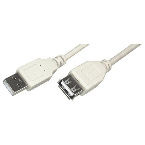 Кабель USB 2.0 AM/AF, 1.8 м, Rexant, сер, 18-1114