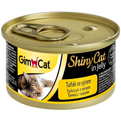 Влажный корм для кошек GimCat ShinyCat Тунец с сыром 24 шт. 