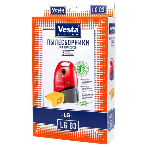 Аксессуары для пылесосов Vesta filter Бумажные пылесборники LG 03 5 шт.