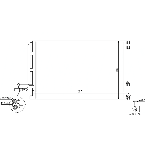  Конденсер Volvo C30 1.6-2.4 06- Nissens арт.