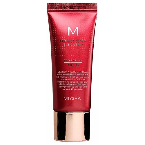 BB, CC и DD кремы  Беру Missha BB крем Perfect Cover, SPF 42, 20 мл, оттенок: 23 natural beige