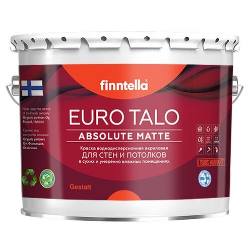 Краска акриловая finntella Euro Talo моющаяся матовая aamu 9