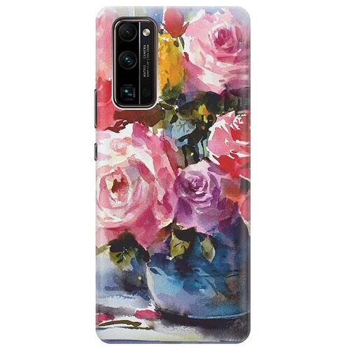 Чехол - накладка ArtColor для Honor 30 Pro+ с принтом Акварельный букет