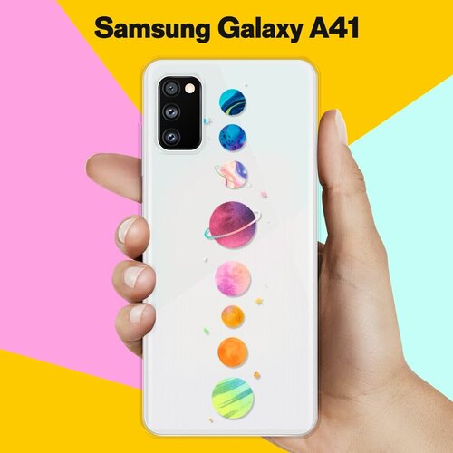 Силиконовый чехол Планеты на Samsung Galaxy