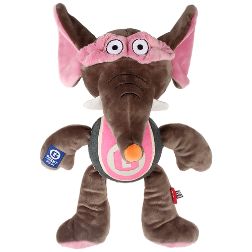Игрушка для собак GiGwi Agent GiGwi Слон с теннисным мячом (75477) серый/розовый