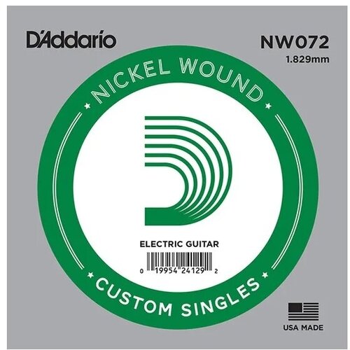 D'ADDARIO NW072 одиночная струна для электрогитары .072 обмотка