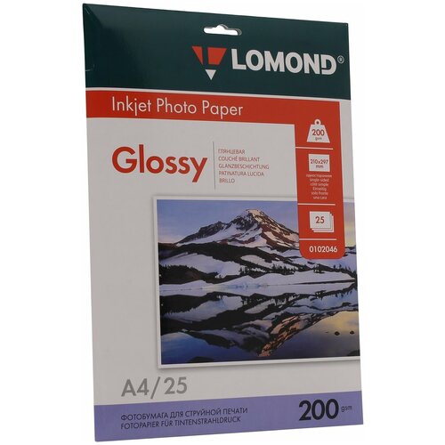Бумага и пленка  Беру Бумага Lomond A4 Photo Paper 0102046 200 г/м² 25 лист., белый