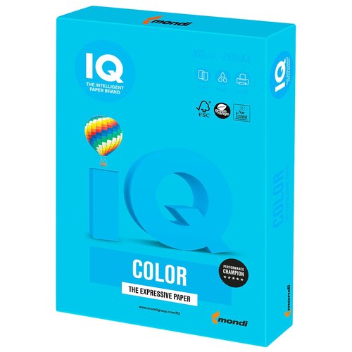 Бумага и пленка Бумага IQ Color А4 160 г/м² 250 лист., светло-синий AB48