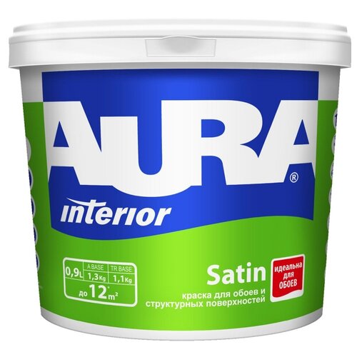 Краска акриловая Aura Interior Satin моющаяся матовая бесцве