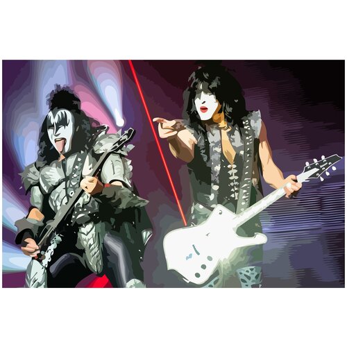 Картина по номерам набор для раскрашивания на холсте kiss - 