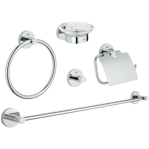 Держатели и крючки Комплект Grohe Essentials 40344001, 5 шт., хром, круглая