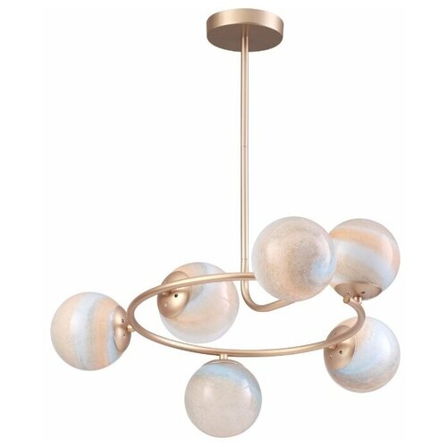 Люстра Lumion Misty 4466/6C, E14, 240 Вт, кол-во ламп: 6 шт., цвет арматуры: золотой, цвет плафона: разноцветный