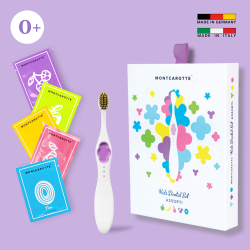 Зубная паста Набор для чистки зубов Montcarotte Kids Dental Set Assorti 0+, 5 мл,