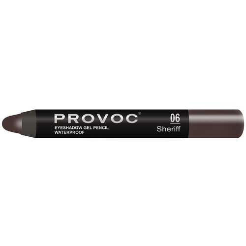   Беру Provoc Тени-карандаш водостойкие Eyeshadow Gel Pencil 06 темный шоколад, матовые