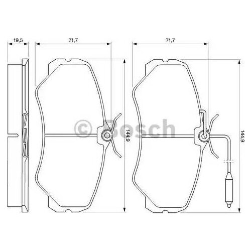 Дисковые тормозные колодки передние Bosch 0986460998 для Citroen C25, Peugeot