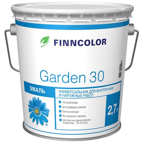 Эмаль алкидная (А) FINNCOLOR Garden 30 база С бесцветный 2.7