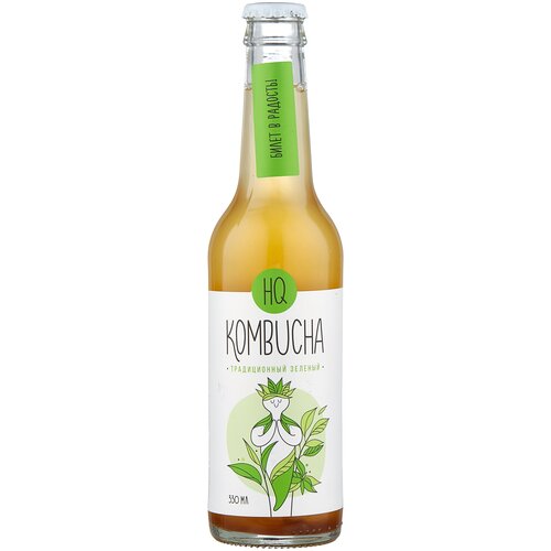 Комбуча HQ Kombucha Традиционный зеленый, 0.33 л, 4 шт.