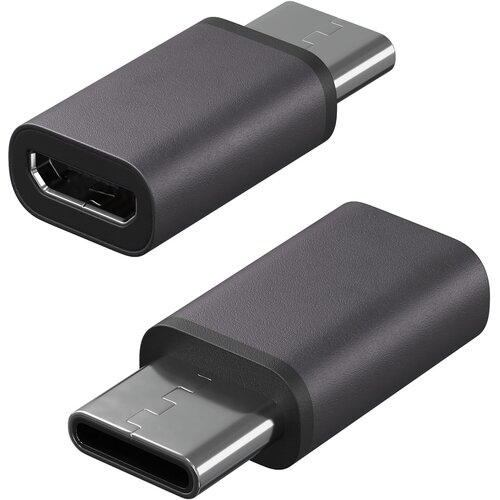 Адаптер переходник MicroUSB - Type-C GSMIN Cay (Серый)