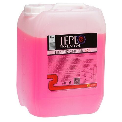 Теплоноситель TEPLO Professional- 65, основа этиленгликоль, концентрат, 10