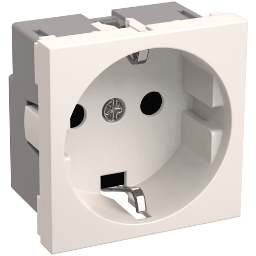 Розетка 1-м Праймер 2мод. 45х45 РКС-20-30-П с заземл. бел. I
