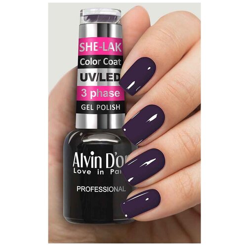 Alvin D'or Гель-лак She-Lak Color Coat, 8 мл,