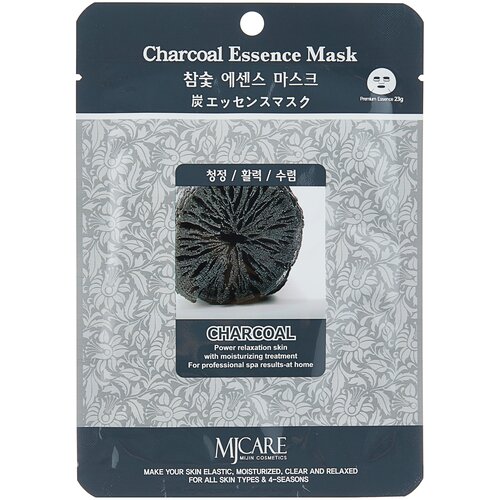 MIJIN Cosmetics тканевая маска MJ Care Charcoal Essence с древесным углем, 23