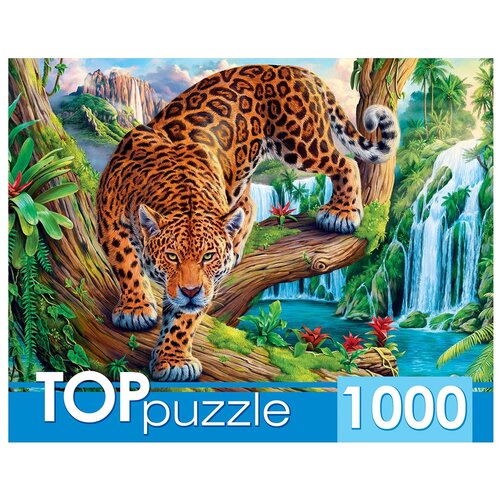 Пазл Рыжий кот TOPpuzzle Леопард на дереве (ХТП1000-2162), 1000 дет.,