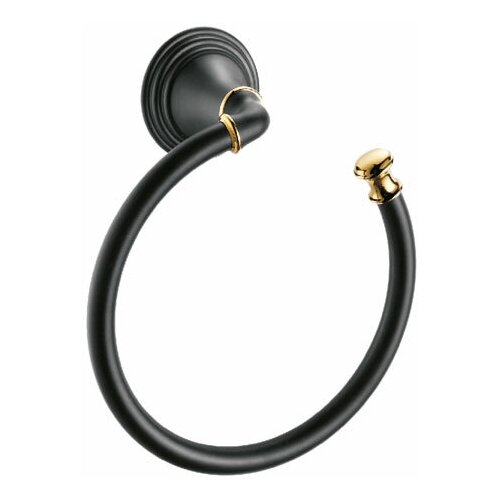 Держатель-кольцо Fixsen Luksor FX-71611B черный/золотой