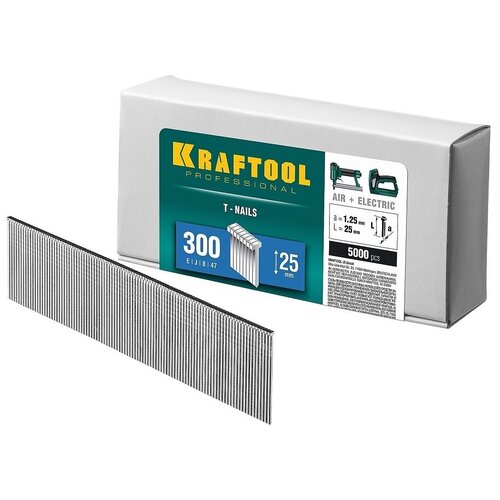 Скобы, гвозди и штифты  Беру Гвозди Kraftool 31785-25 для пистолета, 25 мм