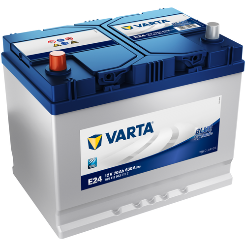 Аккумулятор Varta Blue Dynamic 70 А/Ч Прямая L+ E24 261x175x