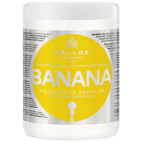 Kallos KJMN Маска с мультивитаминным комплексом Banana, 1000 мл