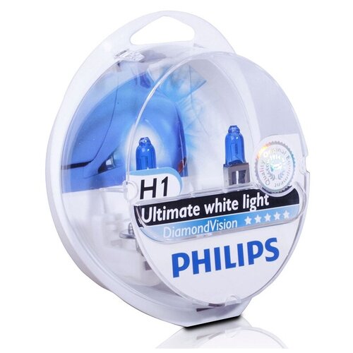 Лампа автомобильная галогенная Philips Diamond Vision P-12258DV2 H1 55W P14,5s