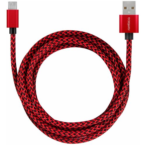 Кабель Rombica Digital AB-04 USB - micro Usb, текстиль/алюми