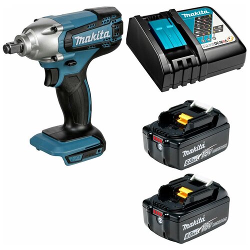 Гайковерт аккумуляторный 18В 190Нм - 1/2 Makita DTW190 Li-Ion 2x6Ач, з/у