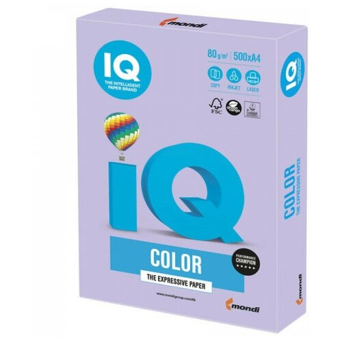 Бумага и пленка  Беру Бумага IQ Color A4 80 г/м² 500 лист., бледно-лиловый LA12